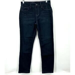 Laurie Felt Silky Slim Leg Jeans Overdyed Blue Womens Size Small Vital Stretch